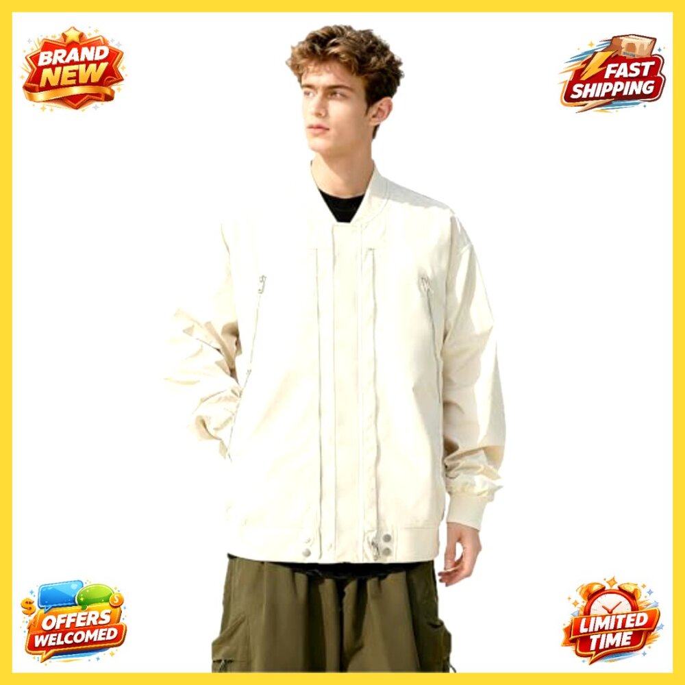 Varsity Bomber Jacket Lightweight Polyester Retro… - image 2